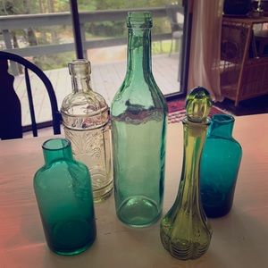 Glass bottle vases